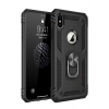 Mey İthalat® iPhone XS Max Kılıf Sofya Yüzüklü Silikon Kapak - Siyah