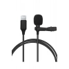 Mey İthalat®  Lightning 2 Metre Double Mikrofon - Siyah