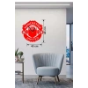 Mey İthalat® Manchester United Logolu Ahşap Duvar Saati - 40x40 cm Taraftar Hediyesi