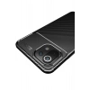 Mey İthalat®   Mİ 11 Lite Kılıf Auto Focus Karbon Kapak - Kahverengi