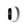 Mey İthalat® Mi Band 4 Hasırlı Cırtcırtlı Kordon - Beyaz