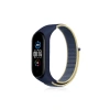 Mey İthalat® Mi Band 4 Hasırlı Cırtcırtlı Kordon - Sarı-Lacivert