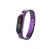 Mey İthalat®   Mi Band 4 Metal Baklalı Kordon - Mor