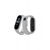 Mey İthalat® Mi Band 6 Spor Delikli Kordon - Gri-Kırmızı