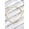 Mey İthalat® Pirinç Charm Zirkon Taşlı Yonca Model Gold Renk Kadın Bileklik