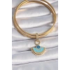 Mey İthalat® Pirinç Gold Renk Nazar Boncuklu Ajda Charm