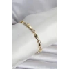 Mey İthalat® Pirinç Gold Renk Sütun Model Kadın Bileklik