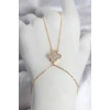 Mey İthalat® Pirinç Gold Renk Yonca Model Kadın Şahmeran