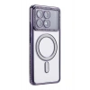Mey İthalat®   Poco X6 Pro Joke Simli Magneticsafe Kılıf - Derin Mor