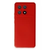 Mey İthalat®   Poco X6 Pro Kılıf Nano içi Kadife Silikon - Kırmızı