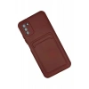 Mey İthalat®   Pocophone M3 Kılıf Kelvin Kartvizitli Silikon - Bordo