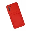 Mey İthalat®   Pocophone M3 Kılıf Kelvin Kartvizitli Silikon - Kırmızı