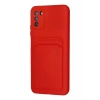 Mey İthalat®   Pocophone M3 Kılıf Kelvin Kartvizitli Silikon - Kırmızı