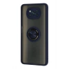 Mey İthalat®   Pocophone X3 Kılıf Montreal Yüzüklü Silikon Kapak - Lacivert