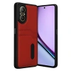 Mey İthalat® Realme 12 Lite Kılıf Sara Kartvizitli Deri Kılıf - Kırmızı