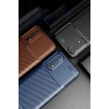 Mey İthalat®  Realme 7 Kılıf Auto Focus Karbon Kapak - Lacivert