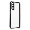 Mey İthalat®  Realme 7 Kılıf Miami Şeffaf Silikon - Siyah
