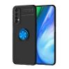 Mey İthalat®  Realme 7 Kılıf Range Yüzüklü Silikon - Siyah-Mavi