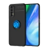 Mey İthalat®  Realme 7 Kılıf Range Yüzüklü Silikon - Siyah-Mavi