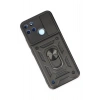 Mey İthalat®  Realme C25Y Kılıf Pars Lens Yüzüklü Silikon - Siyah