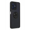 Mey İthalat®  Realme C53 Kılıf Montreal Yüzüklü Silikon Kapak - Siyah