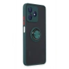 Mey İthalat®  Realme C53 Kılıf Montreal Yüzüklü Silikon Kapak - Yeşil