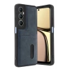 Mey İthalat® Realme C65 Sara Kartvizitli Deri Kılıf - Lacivert