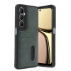 Mey İthalat® Realme C65 Sara Kartvizitli Deri Kılıf - Yeşil
