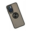Mey İthalat®   Redmi 10 2022 Kılıf Montreal Yüzüklü Silikon Kapak - Siyah