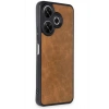 Mey İthalat®   Redmi 13 4G Kılıf Aras Deri Kapak - Taba