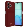 Mey İthalat®   Redmi 13 4G Kılıf Kelvin Kartvizitli Silikon - Bordo