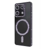 Mey İthalat®   Redmi 13C Joke Simli Magneticsafe Kılıf - Derin Mor
