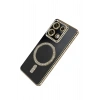 Mey İthalat®   Redmi 13C Joke Simli Magneticsafe Kılıf - Gold
