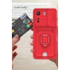 Mey İthalat®   Redmi 13C Kılıf Zuma Kartvizitli Yüzüklü Silikon - Siyah
