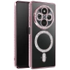 Mey İthalat®   Redmi 14C Joke Simli Magneticsafe Kılıf - Pembe