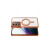 Mey İthalat®   Redmi 15 4G Joke Simli Magneticsafe Kılıf - Turuncu
