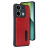 Mey İthalat®   Redmi 15C 4G Sara Kartvizitli Deri Kılıf - Kırmızı