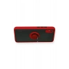 Mey İthalat®   Redmi 9A Kılıf Montreal Yüzüklü Silikon Kapak - Kırmızı