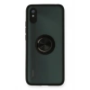 Mey İthalat®   Redmi 9A Kılıf Montreal Yüzüklü Silikon Kapak - Siyah