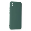 Mey İthalat®   Redmi 9A Kılıf Nano içi Kadife Silikon - Koyu Yeşil