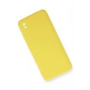 Mey İthalat®   Redmi 9A Kılıf Nano içi Kadife Silikon - Sarı