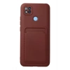 Mey İthalat®   Redmi 9C Kılıf Kelvin Kartvizitli Silikon - Bordo