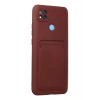 Mey İthalat®   Redmi 9C Kılıf Kelvin Kartvizitli Silikon - Bordo