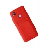 Mey İthalat®   Redmi 9C Kılıf Kelvin Kartvizitli Silikon - Kırmızı