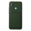 Mey İthalat®   Redmi 9C Kılıf Kelvin Kartvizitli Silikon - Koyu Yeşil