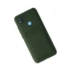 Mey İthalat®   Redmi 9C Kılıf Kelvin Kartvizitli Silikon - Koyu Yeşil