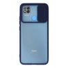 Mey İthalat®   Redmi 9C Kılıf Palm Buzlu Kamera Sürgülü Silikon - Lacivert