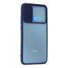 Mey İthalat®   Redmi 9C Kılıf Palm Buzlu Kamera Sürgülü Silikon - Lacivert