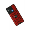 Mey İthalat®   Redmi 9C Kılıf Pars Lens Yüzüklü Silikon - Kırmızı