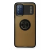 Mey İthalat®   Redmi 9T Kılıf Montreal Yüzüklü Silikon Kapak - Siyah